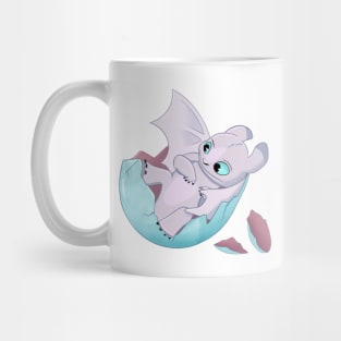 Easter dragon in egg, Light fury the dragon, how to train your dragon art, baby dragon Mug